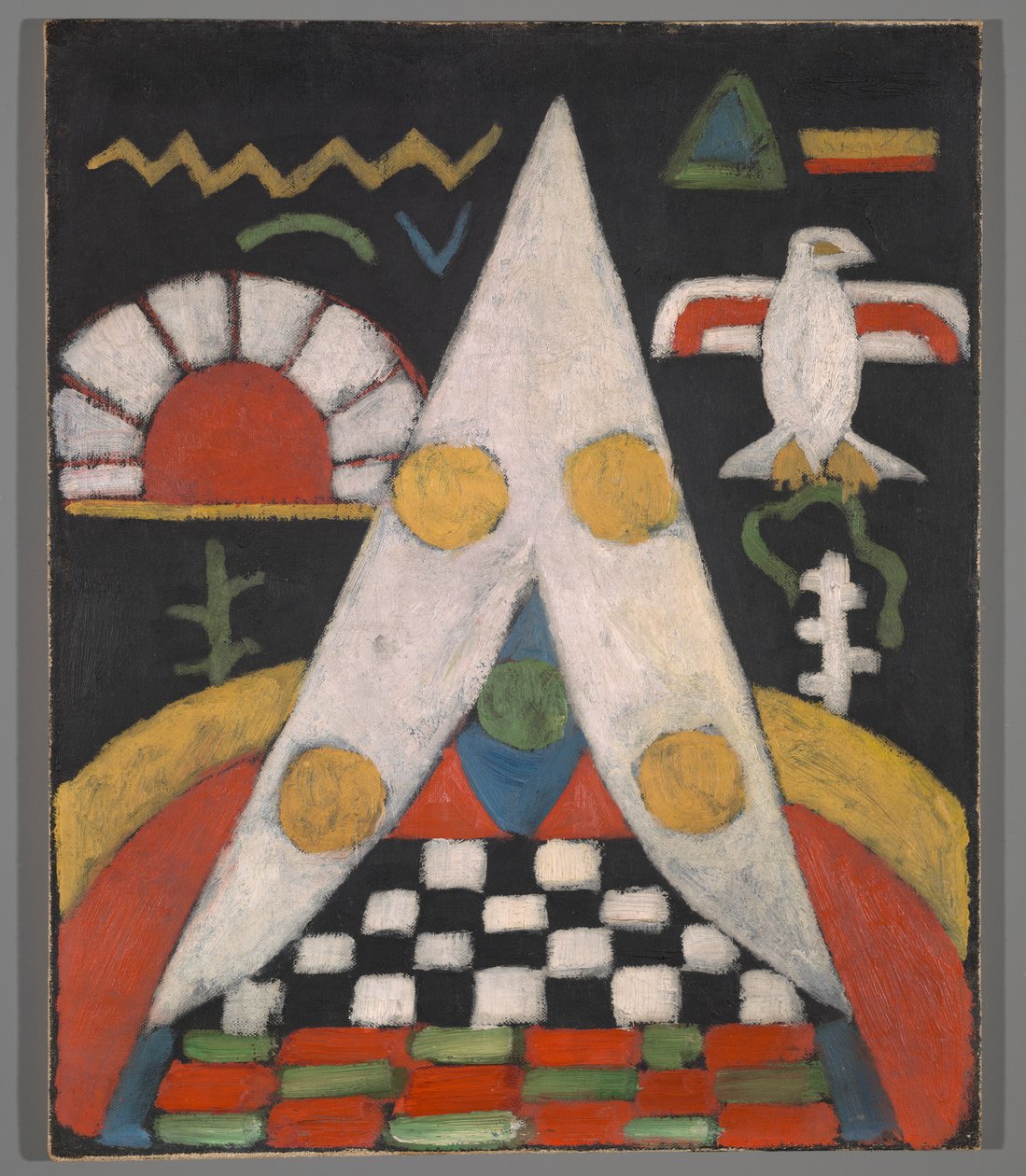 Amerikan Kızılderili Sembollerinin Soyut Bir Düzenlemesi by Marsden Hartley