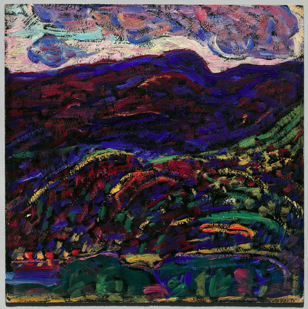 Kezar Gölü, Sonbahar Akşamı, c.1910 (karton üzeri yağlı boya) by Marsden Hartley