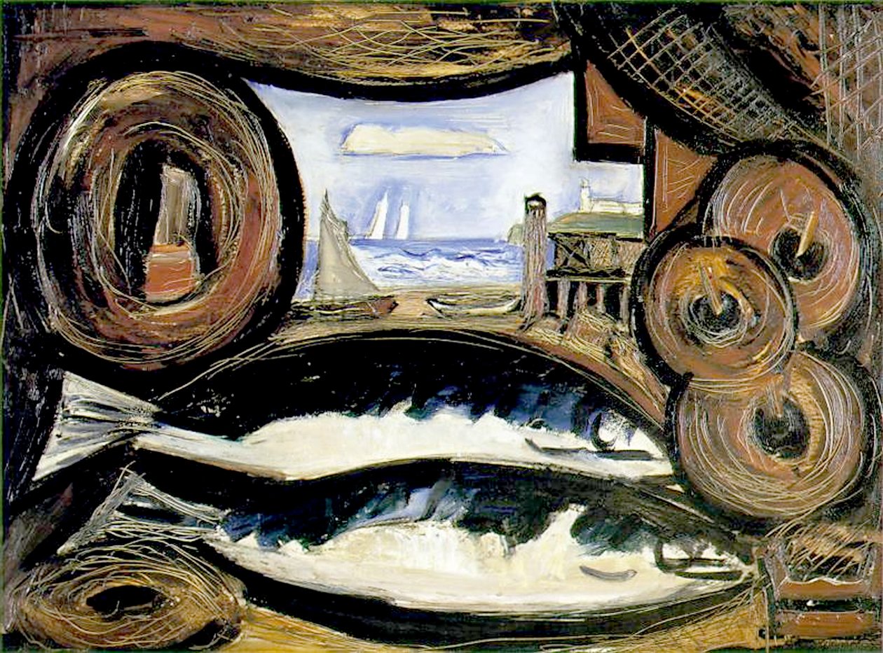 Balık Evi, New England, 1934 by Marsden Hartley