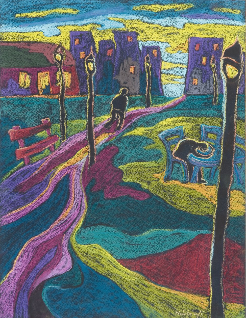 Suburbia, 2006 (kağıt üzerinde pastel) by Marta Martonfi Benke