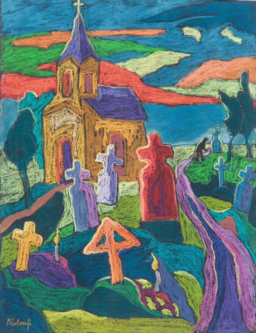 Ölülerin Günü, 2006 (kağıt üzerinde pastel) by Marta Martonfi Benke
