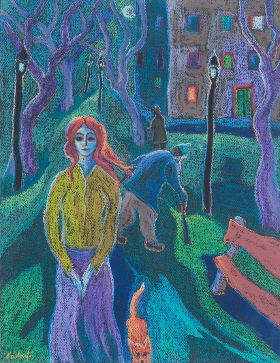 Akşam Yürüyüşü, 2005 (kağıt üzerinde pastel) by Marta Martonfi Benke