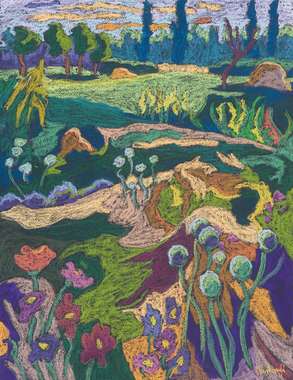 Temmuz Arazi, 2008 (kağıt üzerinde pastel) by Marta Martonfi Benke