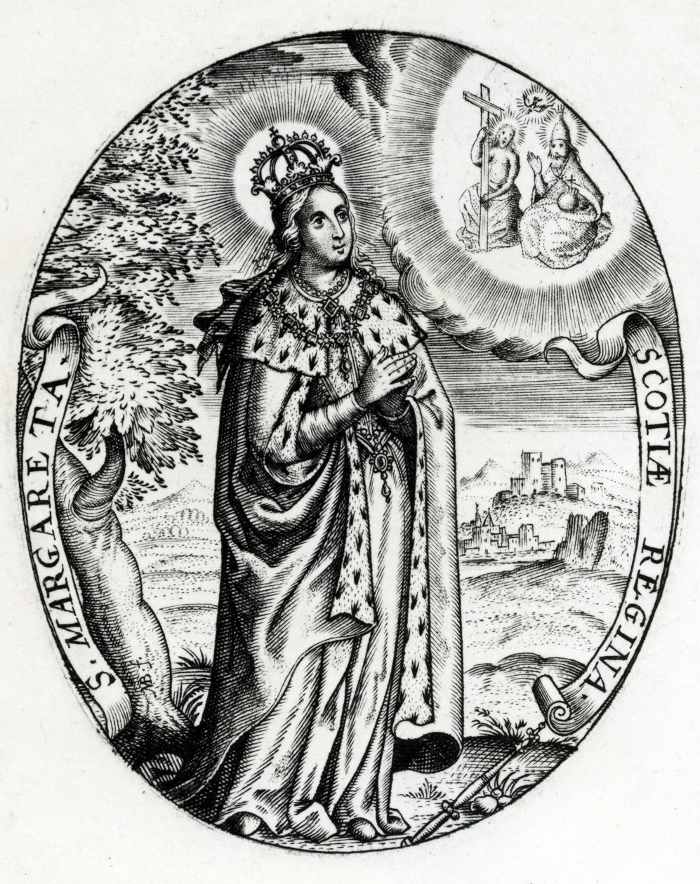 Aziz Margaret, İskoçya Kraliçesi, c.1618 by Marten Baes
