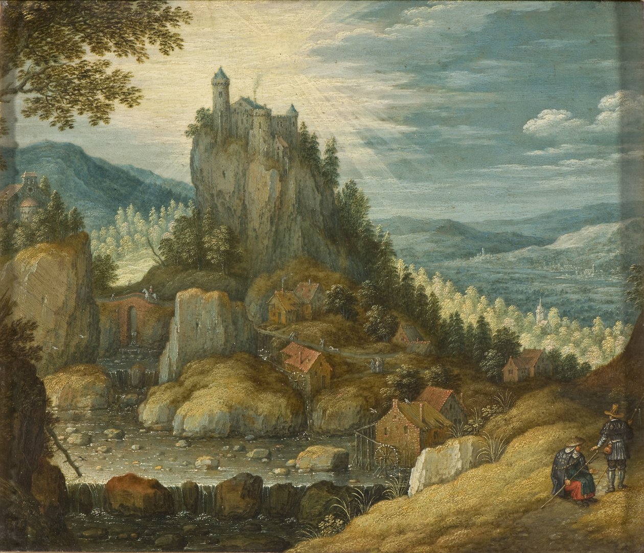 Kaleli dağ manzarası, c.1616 by Marten Ryckaert