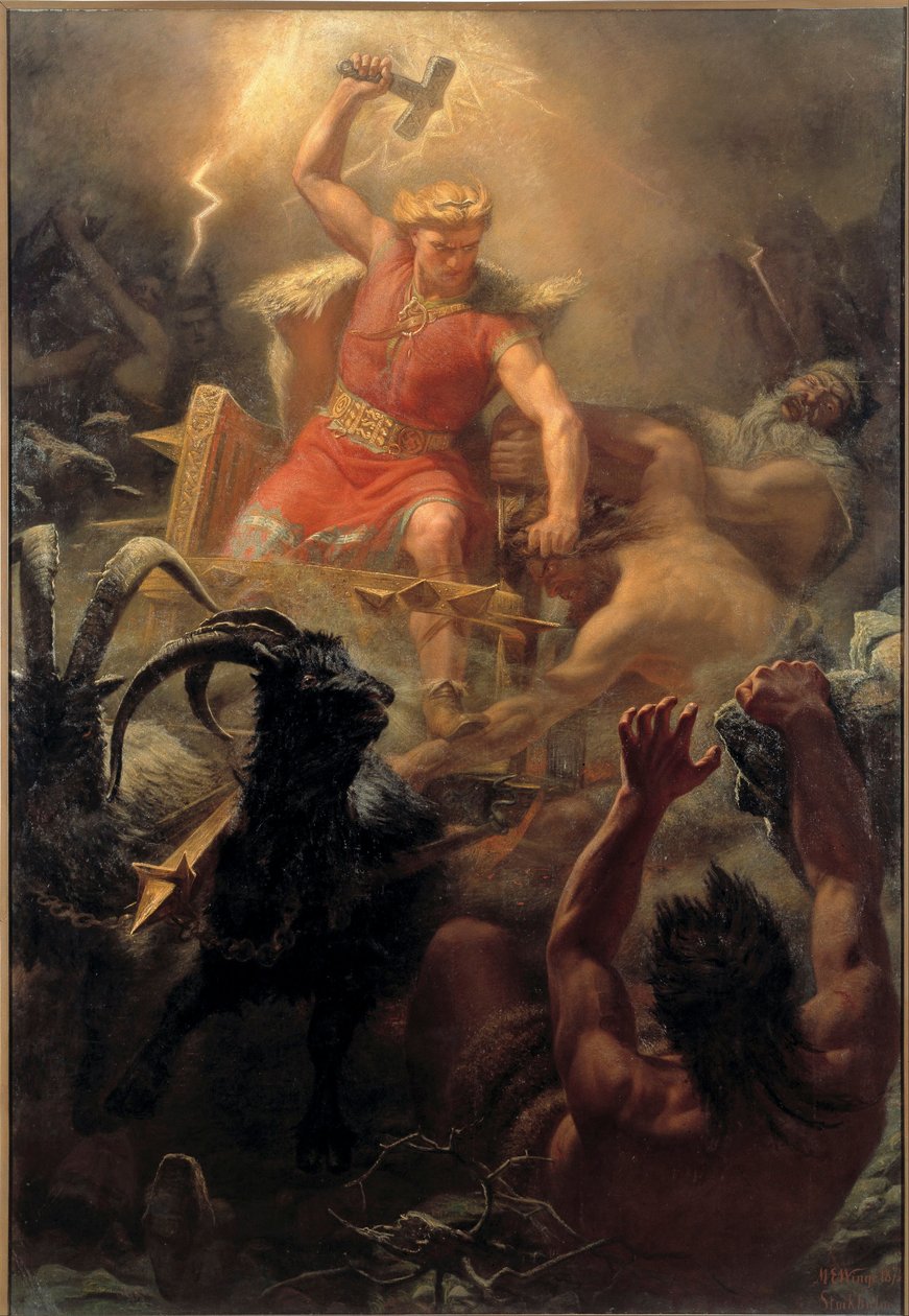 Le battle de Thor (Tor) avec les Geants - Thor