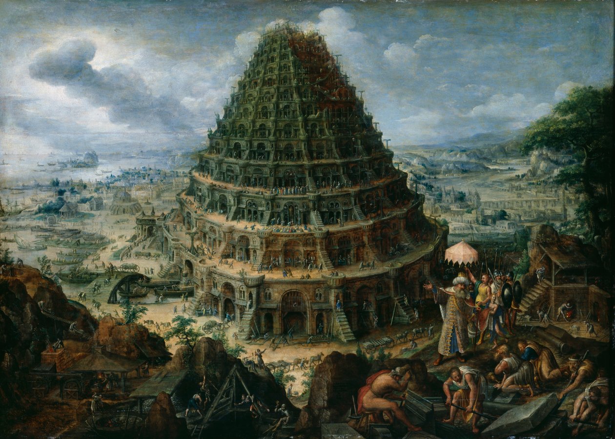 Babil Kulesi, 1595 by Marten Valckenborch  the van Elder