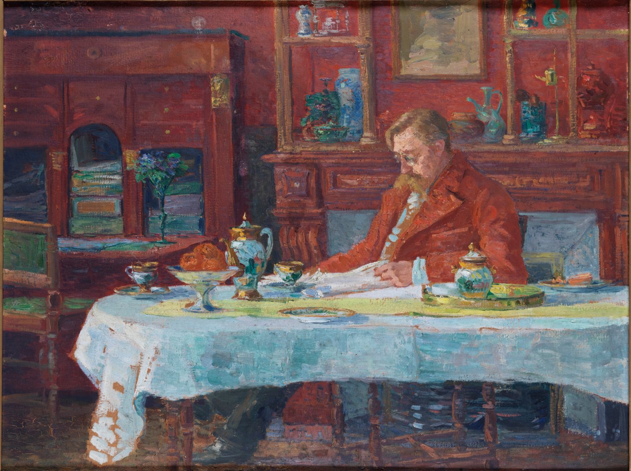 Émile Verhaeren 1855-1918 masada, 1900. by Marthe Verhaeren