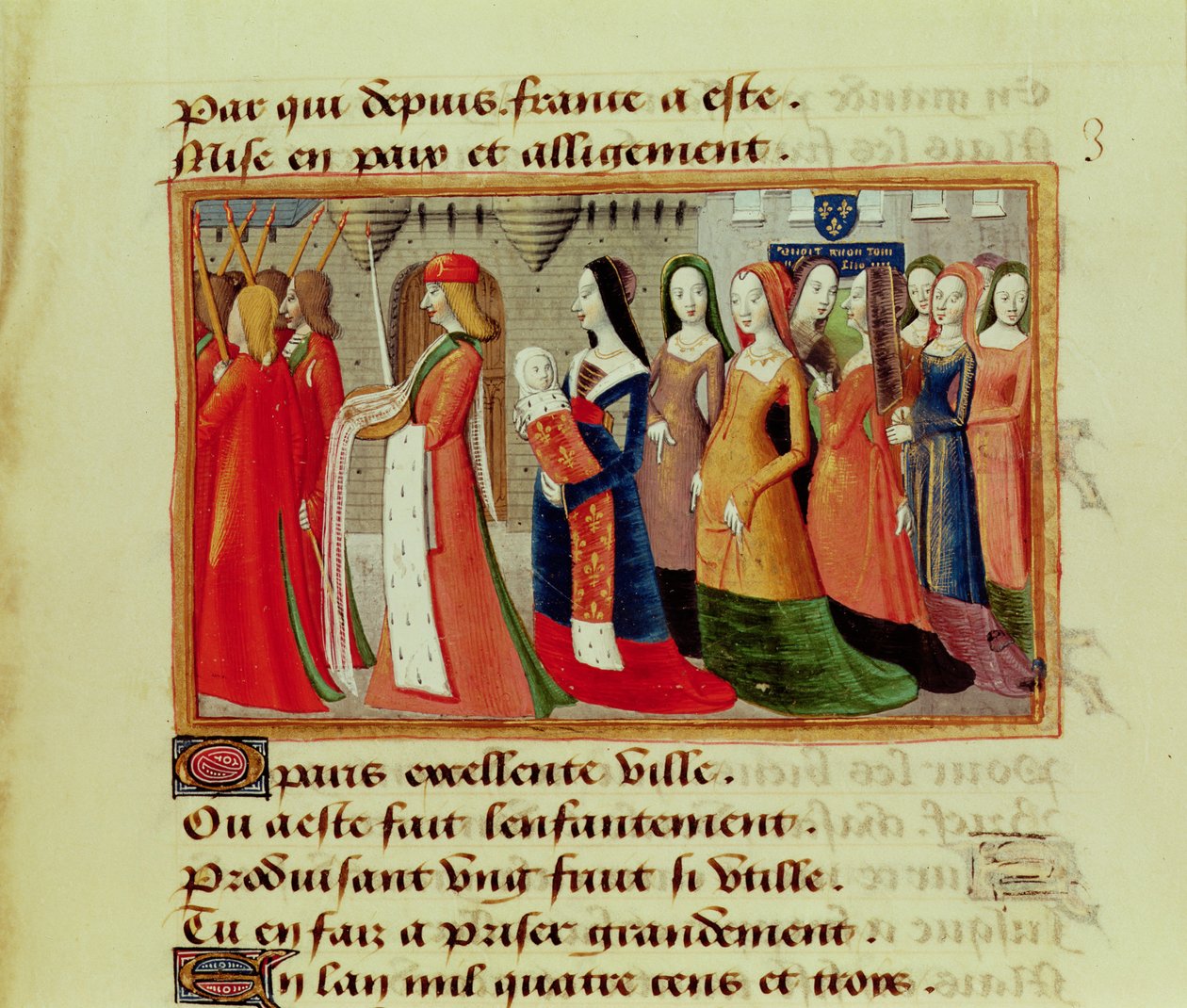 Dauphin'in (1403-61) geleceği Fransa'nın Charles VII'si, VII. Charles Vigils'den Paris Şehri'ne, c.1484 by Martial de Paris