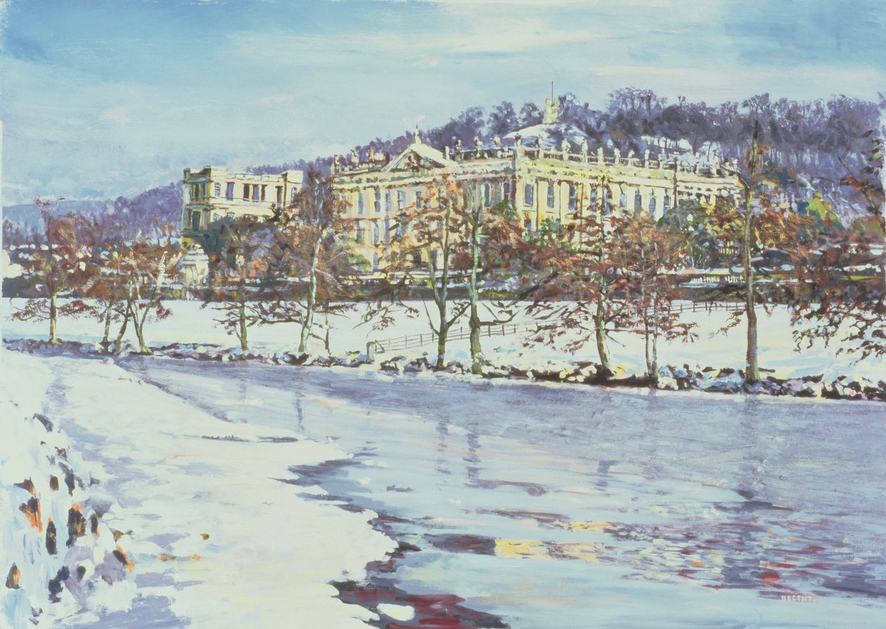 Chatsworth - Kış Ortası, 1996 (guaş) by Martin Decent