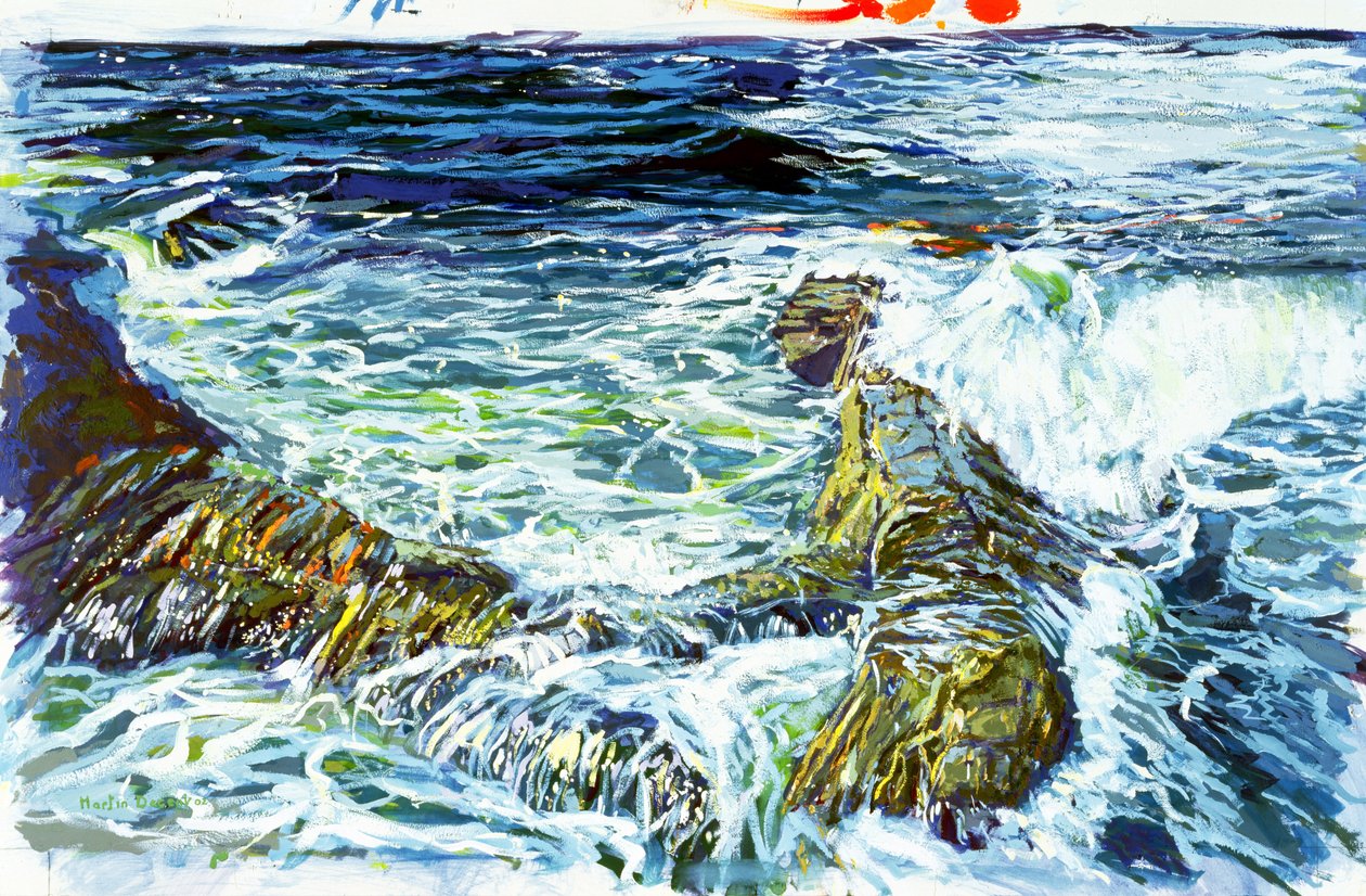 Lands End, 2002 (kağıt üzerine wc & guaş) by Martin Decent