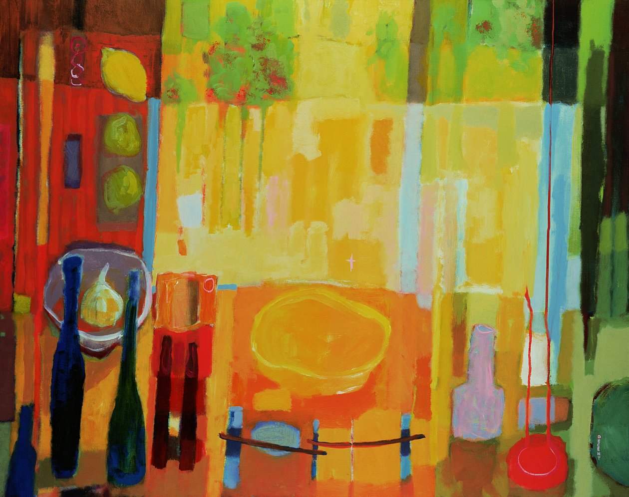 Orchard Şükran Günü, 2000 (tuval üzerine akrilik) by Martin Decent