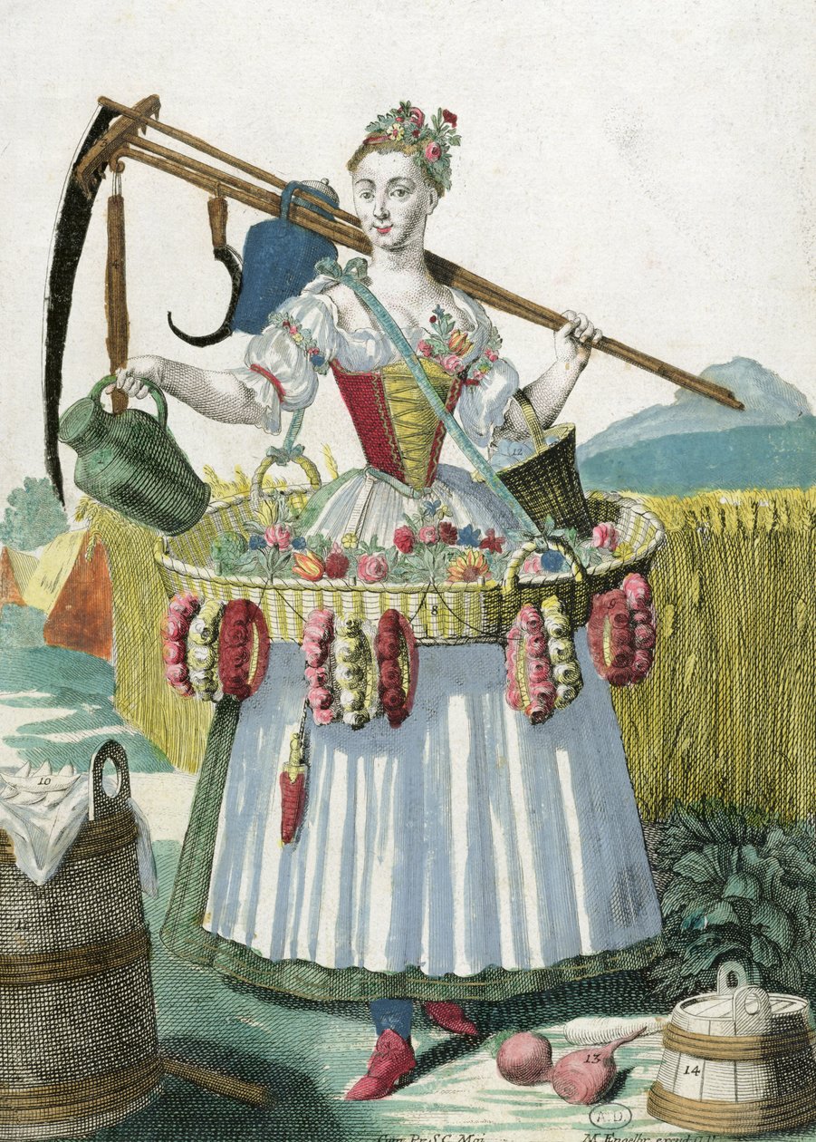 Köylü Kadın, c.1735 by Martin Engelbrecht
