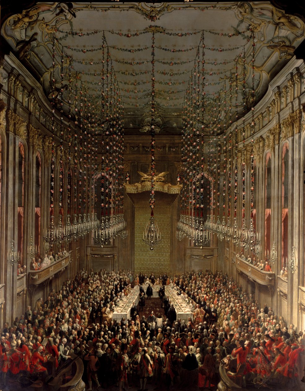Banquet in the Redoutensaal, Vienna, 1760 by Martin II Mytens or Meytens