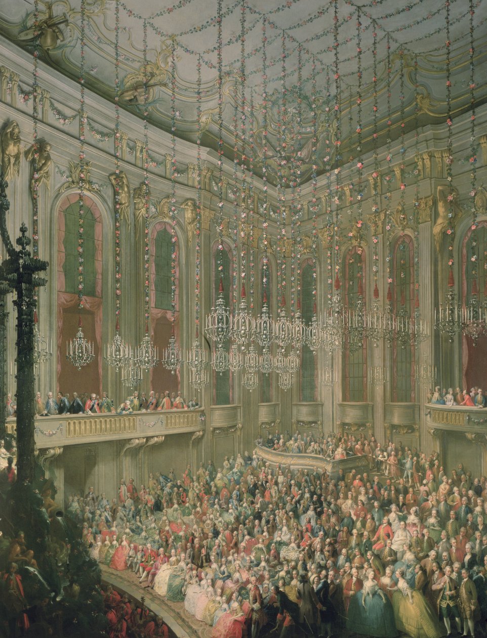Concert in the Redoutensaal on the occasion of the wedding of Joseph II and Isabella of Parma, 6th October 1760  by Martin II Mytens or Meytens