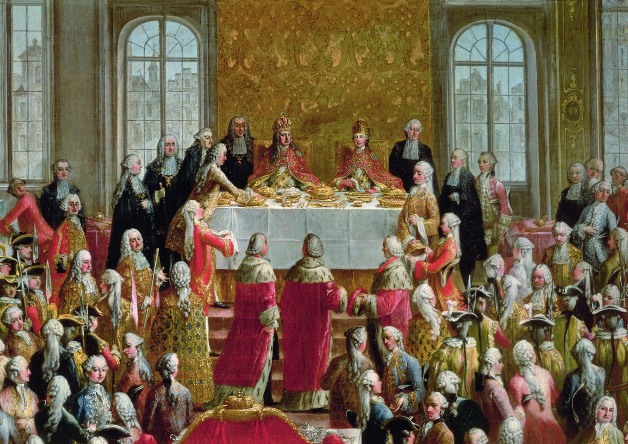 The Coronation Banquet of Joseph II (1741-90), Emperor of Germany, 1764 (detail) by Martin II Mytens or Meytens