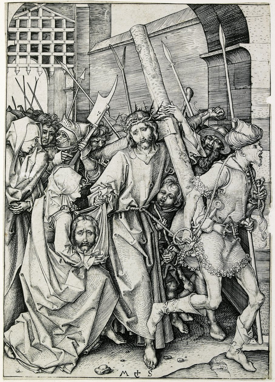 haç taşıyan İsa by Martin Schongauer