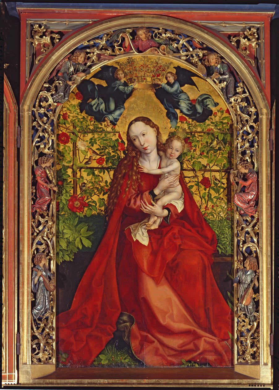 Gül Kulübesi Madonna, 1473 by Martin Schongauer