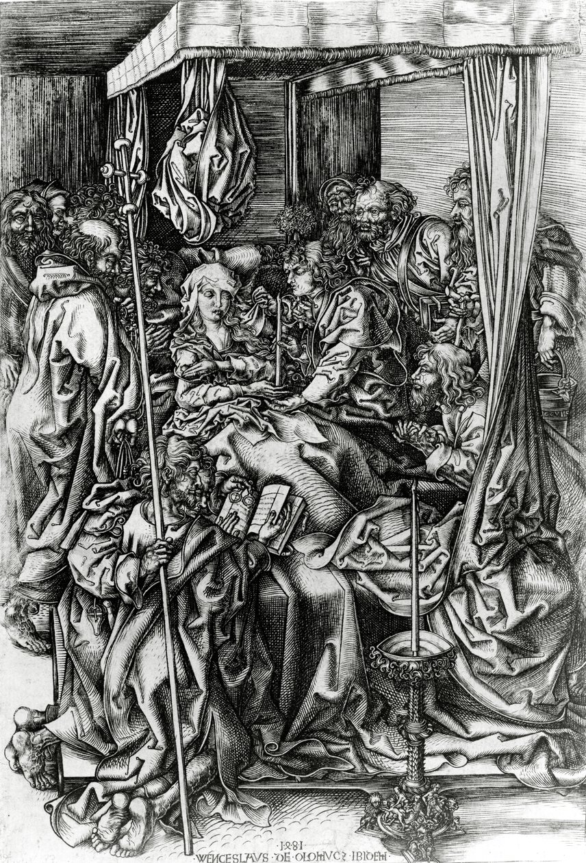 Bakirenin Ölümü, Wenzel von Olmutz tarafından kazınmış, 1481 by Martin Schongauer