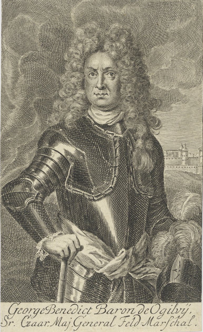 Georg Benedikt Freiherr von Ogilvy, Baron Ogilvy de Muirtown 1651-1710, 1705. by Martin Bernigeroth