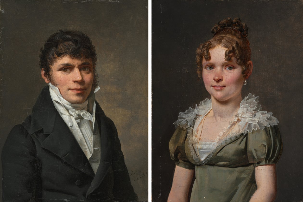 Nicolas Louis Faret ve Madam Nicolas Louis Faret by Martin Drölling