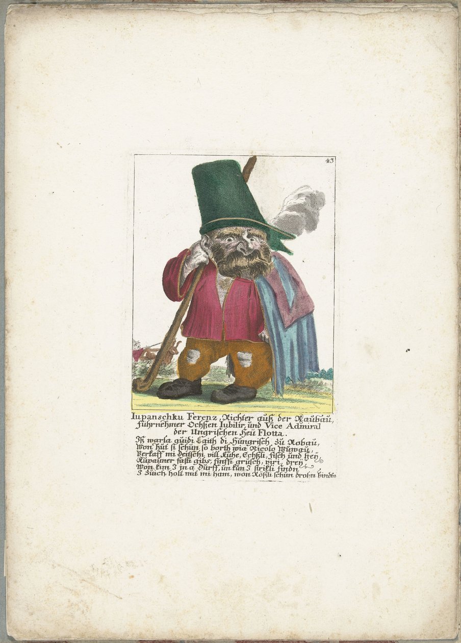 De dwerg Iupanschku Ferenz, yaklaşık 1710 Iupanschku Ferenz, Raubau