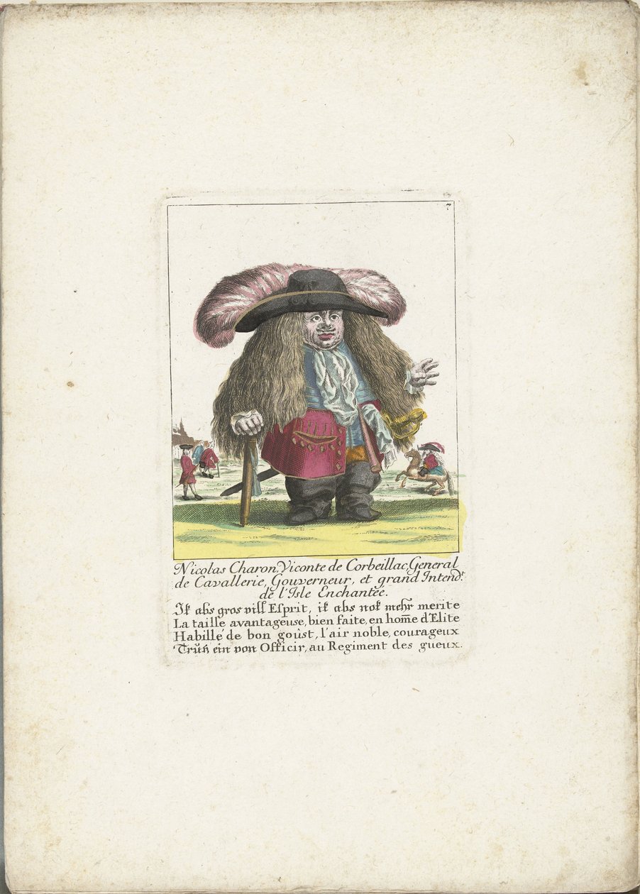 Süvari generali olarak cüce Nicolas Charon, M.Ö. 1710 Nicolas Charon, Viconte de Corbeillac, General de Cavallerie, Gouverneur, et grand Intendt. de l