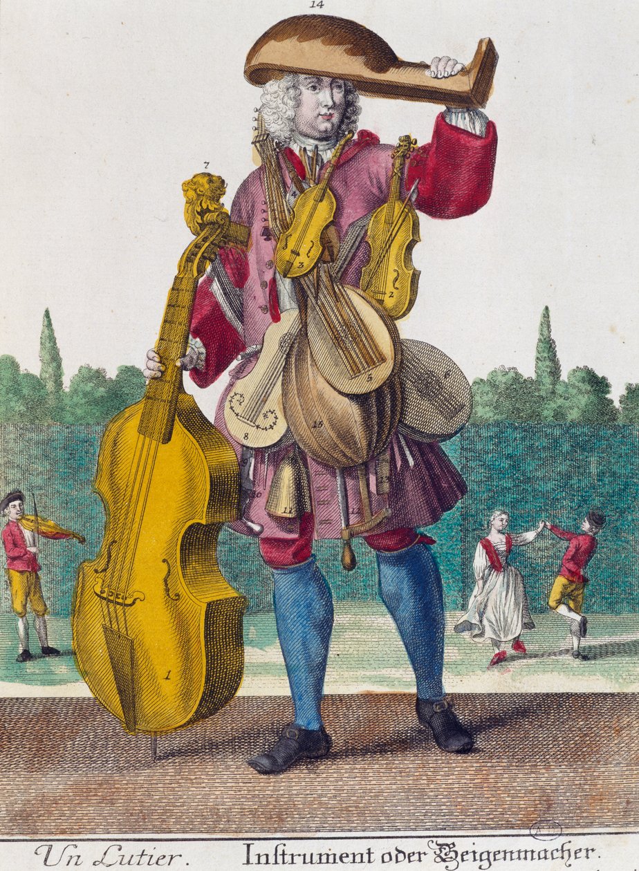 Ud çalar, Martin Engelbrecht (1684-1756), Almanya tarafından Assemblage des nouveau manevraları habiilles