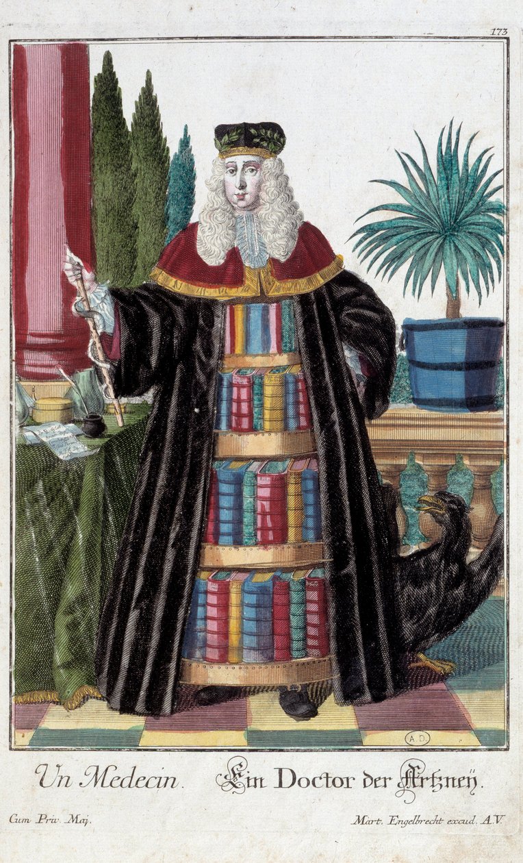 Metier : Doktor. Martin Engelbrecht (1684-1756), “Manouvries habilles'in yeni meclisi”nde gravür, 18. yüzyıl, Almanya. Paris, Dekoratif Sanatlar by Martin Engelbrecht