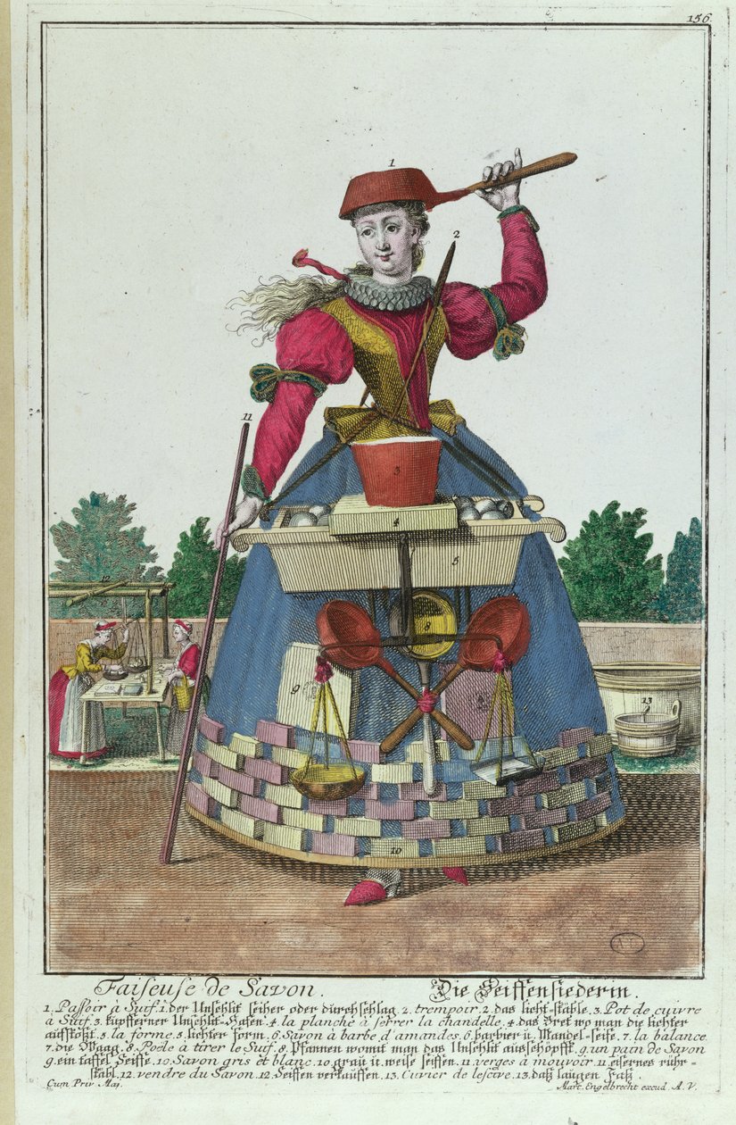 Sabun Yapıcı, c.1735 (ayrıca bkz. 170137) by Martin Engelbrecht