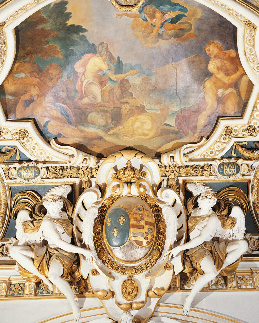 Noah ve ailesi Şapelde, Chateau de Fontainebleau, Fransa