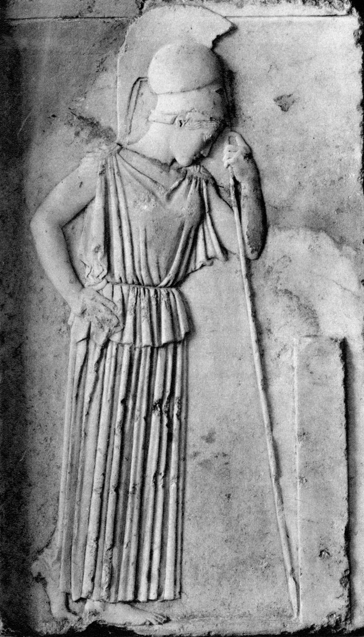 AthenaMinerva'nın kabartması, MÖ 5. yüzyıl, 1937. by Martin Hurlimann