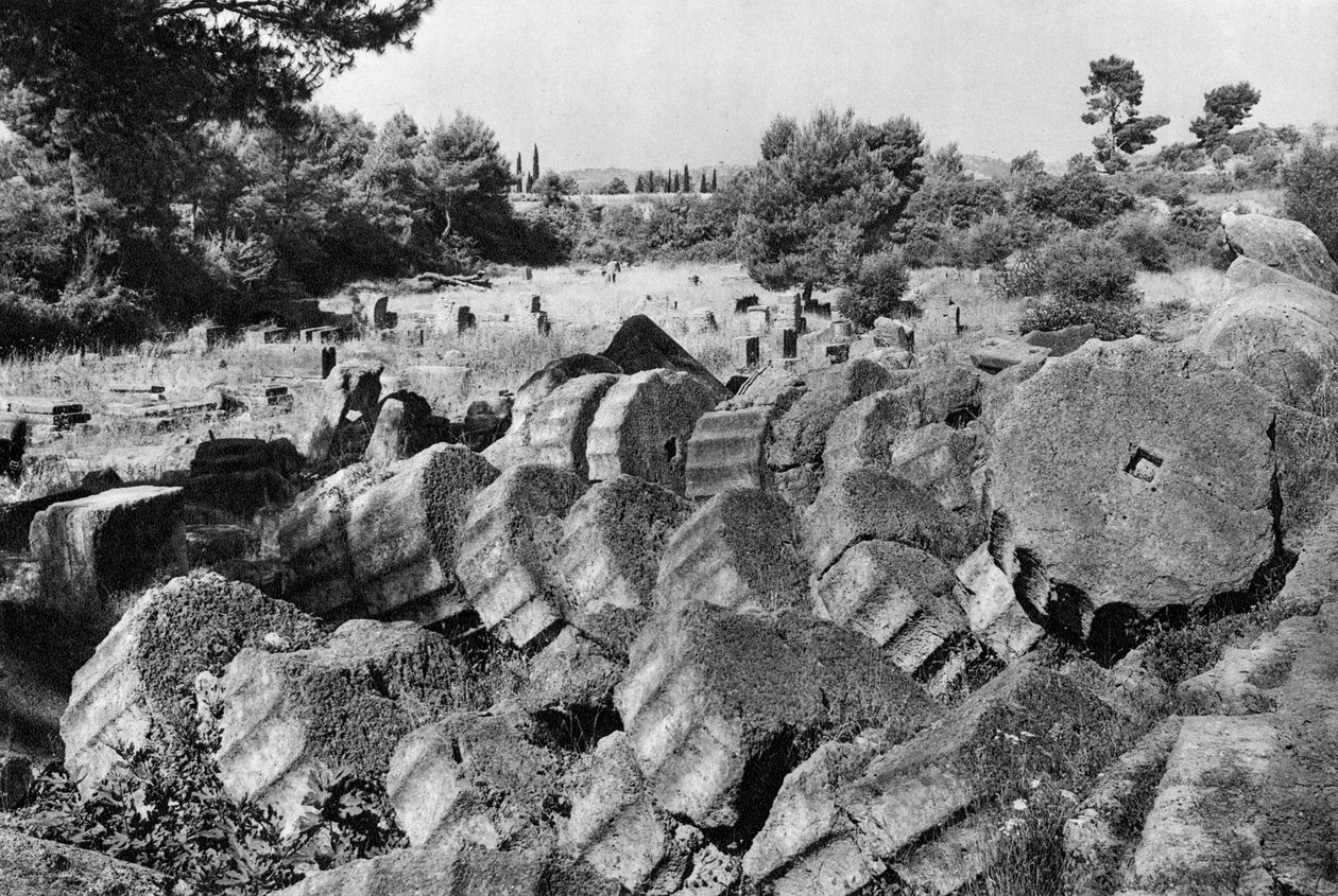 Jüpiter Zeus Tapınağı, Olympia, Yunanistan, 1937. by Martin Hurlimann