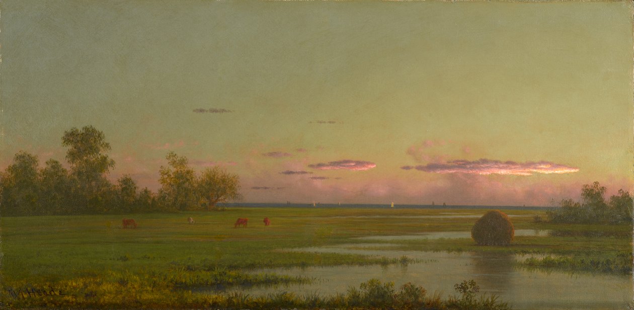 Salt Marsh, Southport, Connecticut, c.1862-63 (tuval üzerine yağlı boya) by Martin Johnson Heade