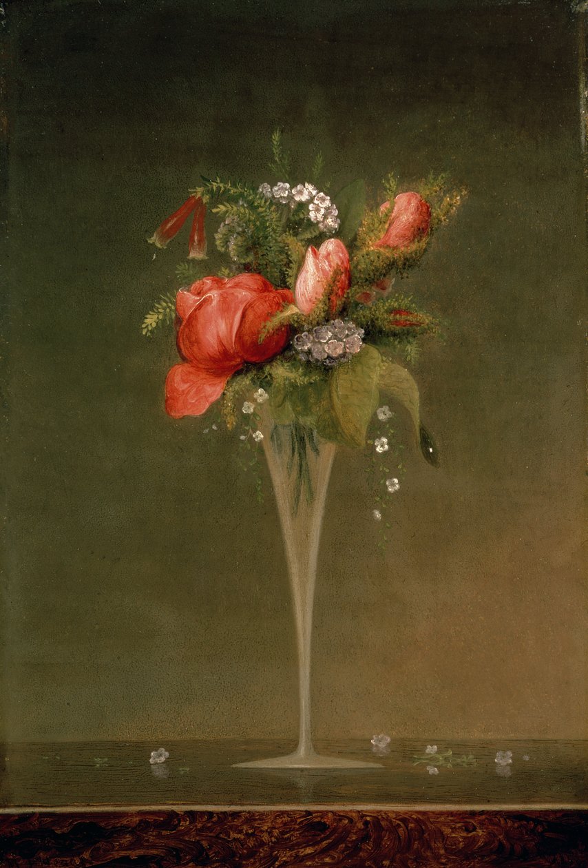 Şarap Kadehi ile Natürmort, 1860 by Martin Johnson Heade