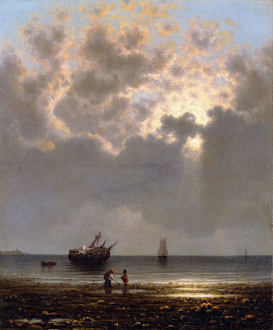 Güneşin Bulutların Arasında Kırılması by Martin Johnson Heade