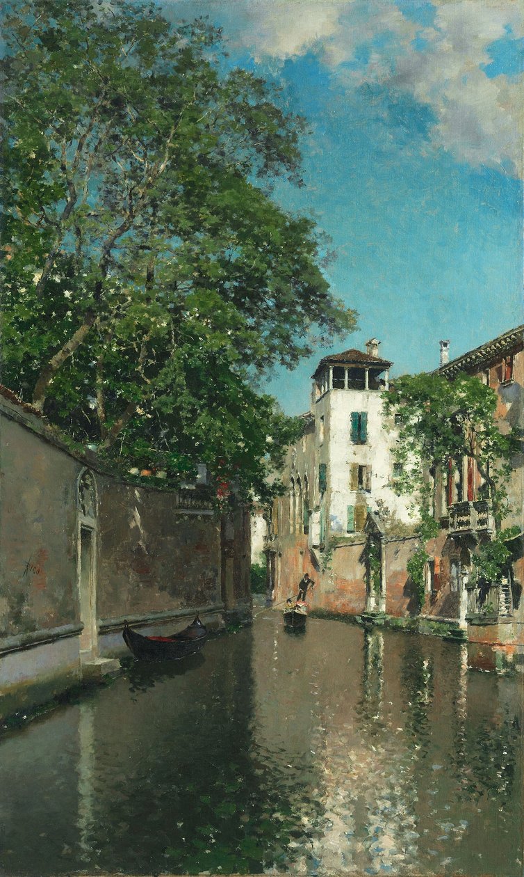 Venedik'teki Kanal, 1880 dolayları (tuval üzerine yağlı boya) by Martín Rico y Ortega