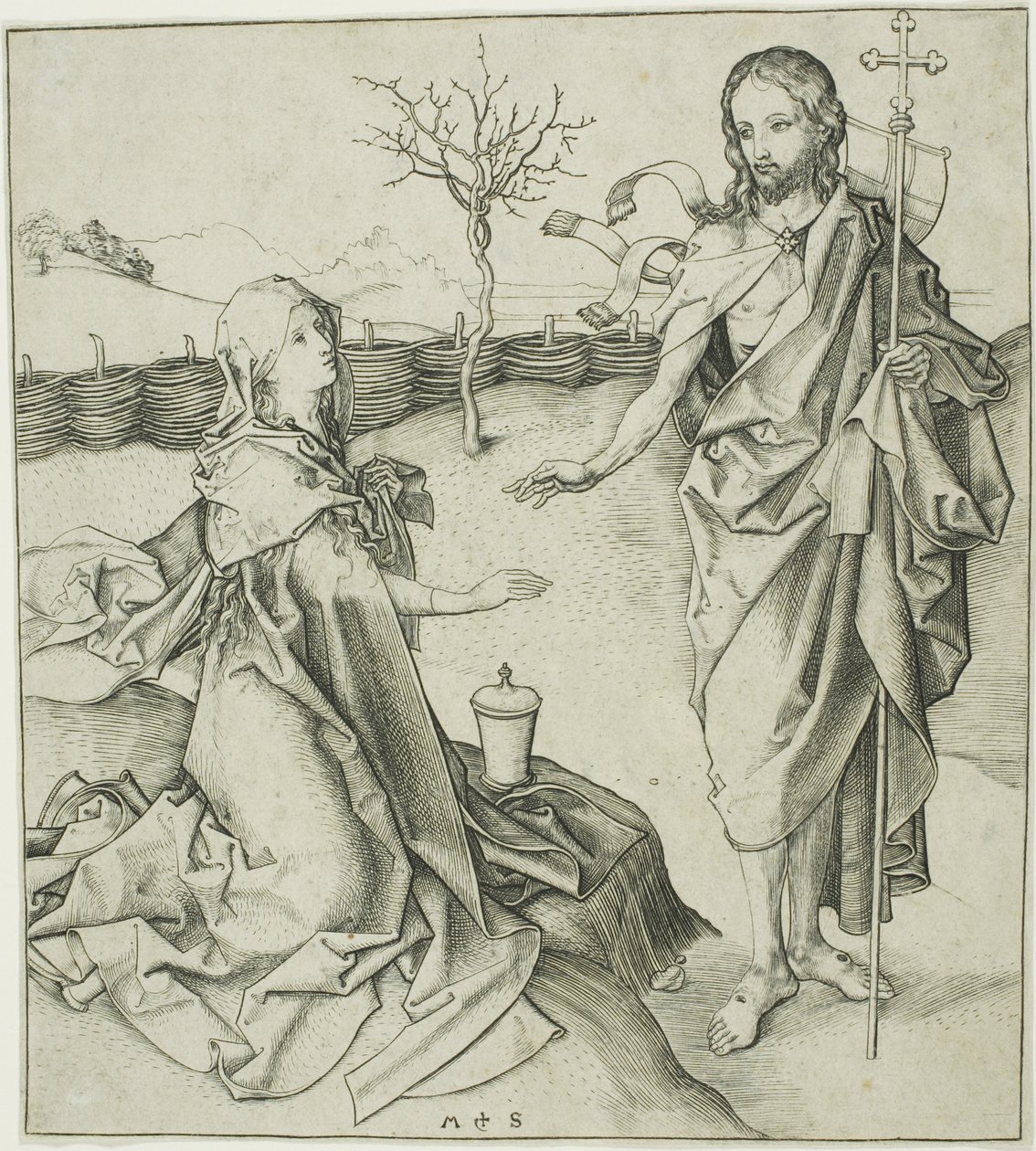Mesih'in Magdalen'e Görünmesi—Noli Me Tangere by Martin Schongauer