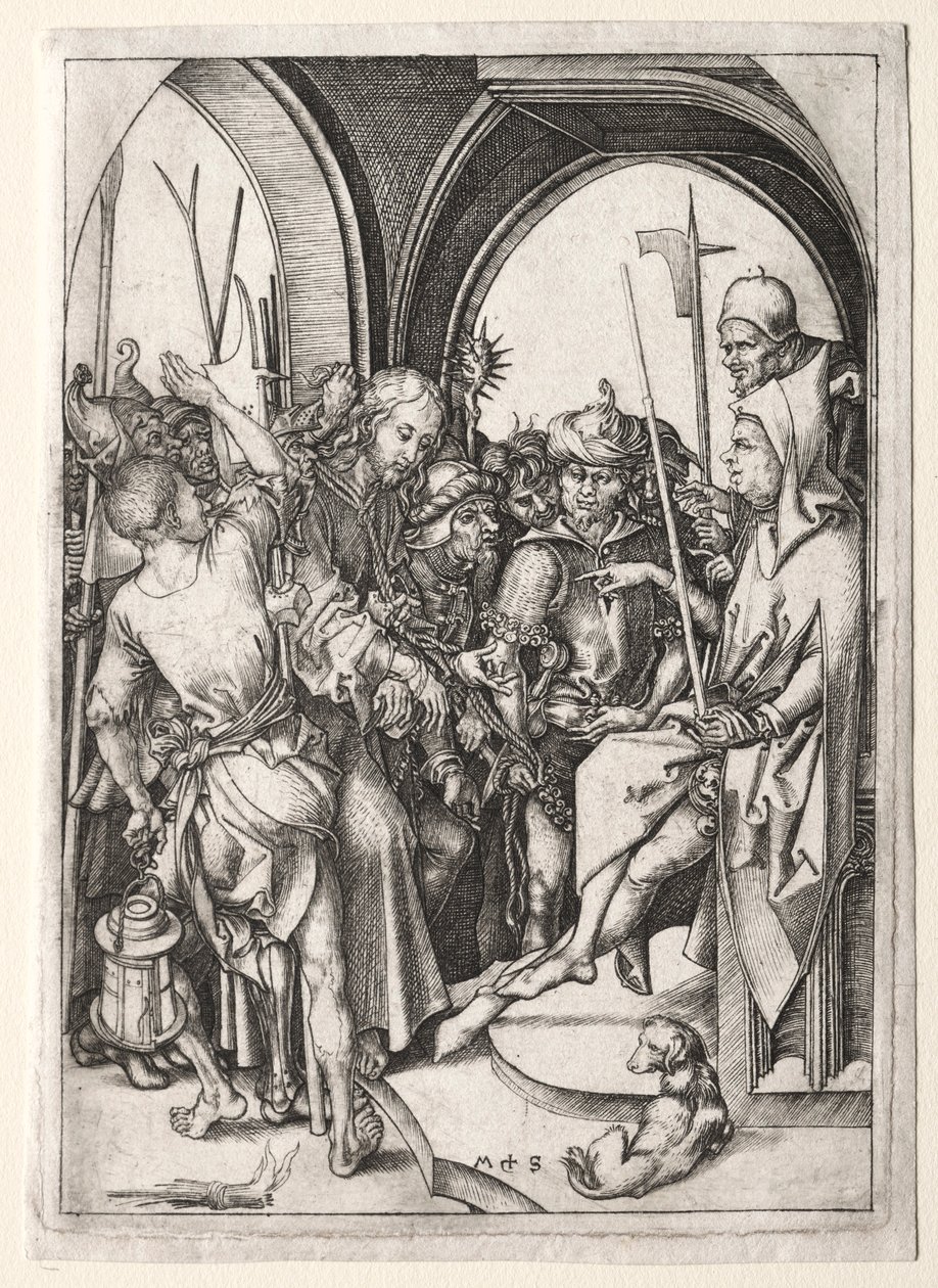 İsa Baş Rahipten Önce. by Martin Schongauer