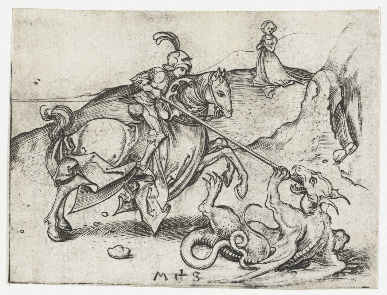 Aziz George ve Ejderha by Martin Schongauer
