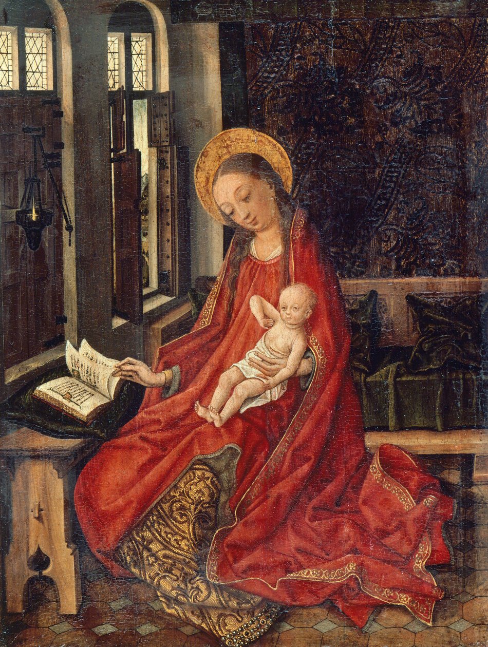 Odada Çocuklu Madonna, Martin Schongauer (yaklaşık 1430-1491) by Martin Schongauer