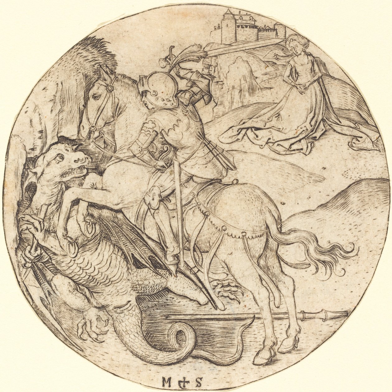 Aziz George ve Ejderha by Martin Schongauer