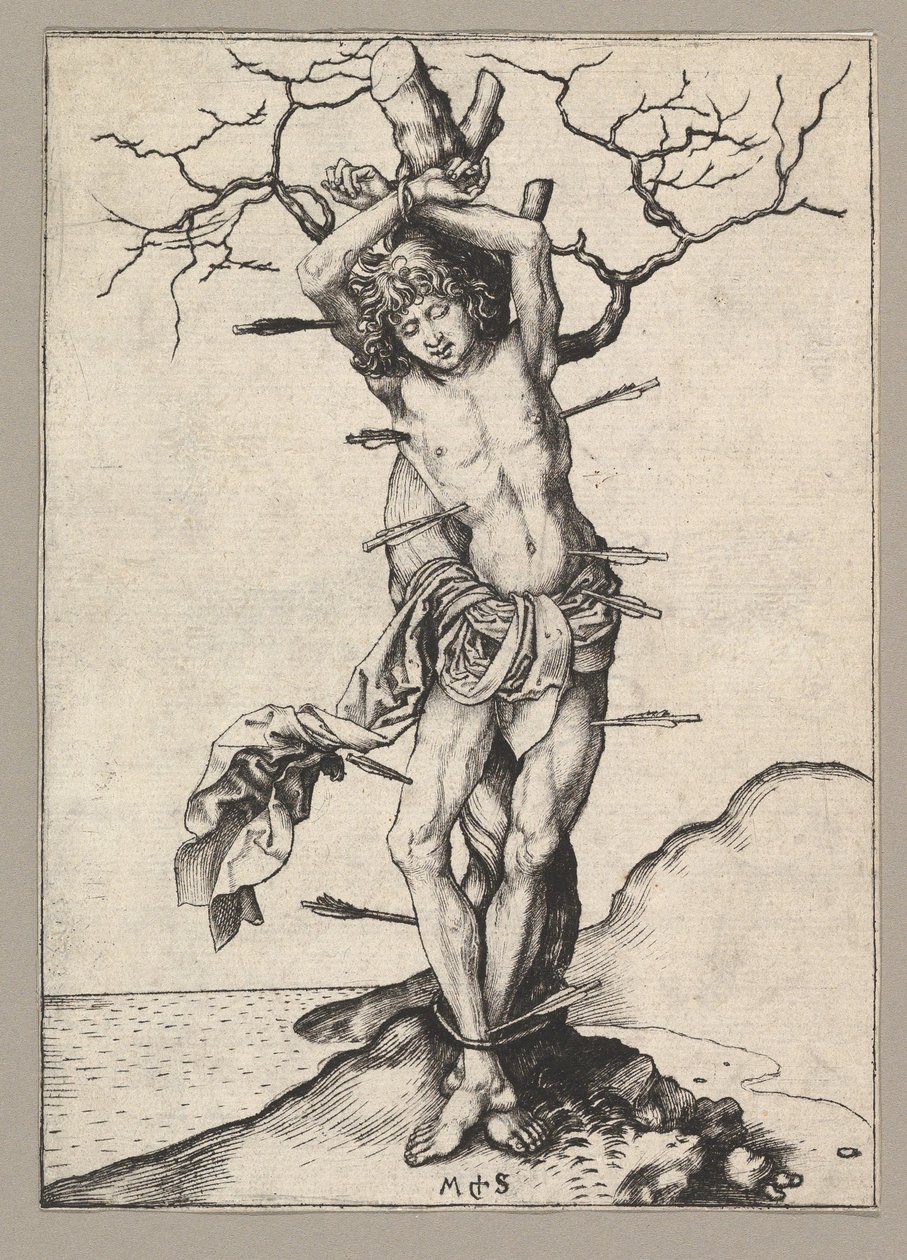 Aziz Sebastian, yaklaşık 1435-1491. by Martin Schongauer