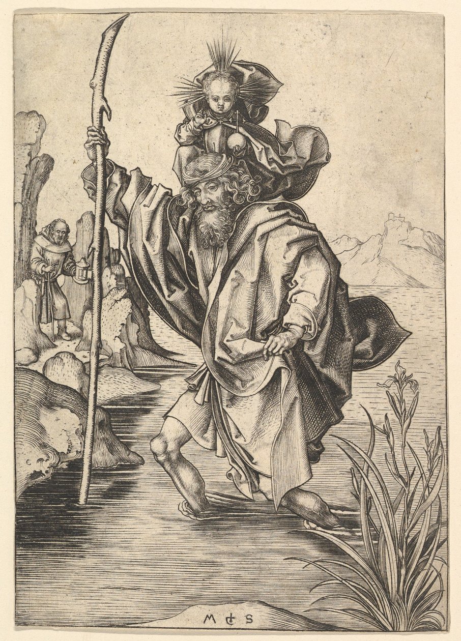 Aziz Christopher, yaklaşık 1435-1491. by Martin Schongauer