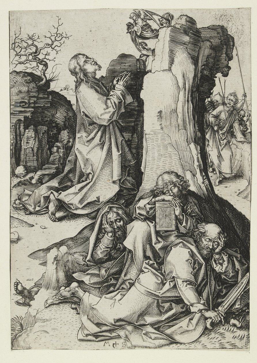 Bahçedeki Acı, 15. yüzyıl sonu by Martin Schongauer