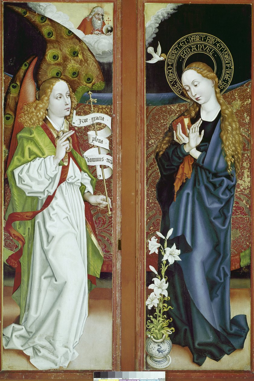 Orlier tarafından Müjde Altarpiece. Martin Schongauer (1453-1491), ahşap üzerine yağlı boya. Colmar, Unterlinden Müzesi by Martin Schongauer