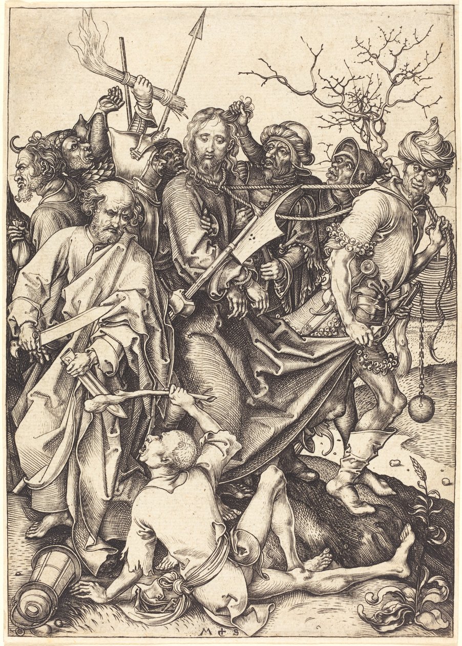 İsa'nın İhaneti ve Yakalanması by Martin Schongauer