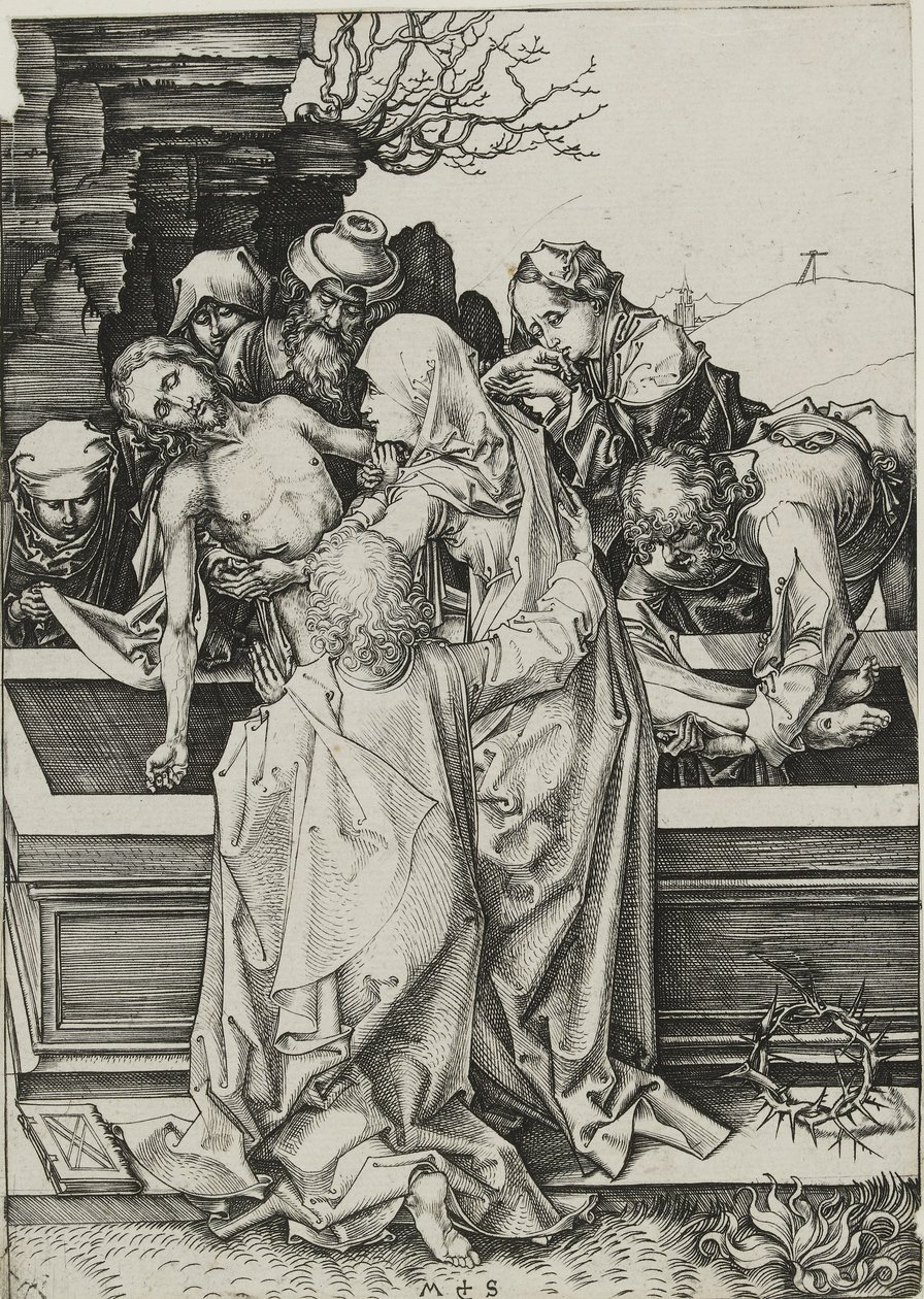Entombment, 15. yüzyılın sonlarında by Martin Schongauer
