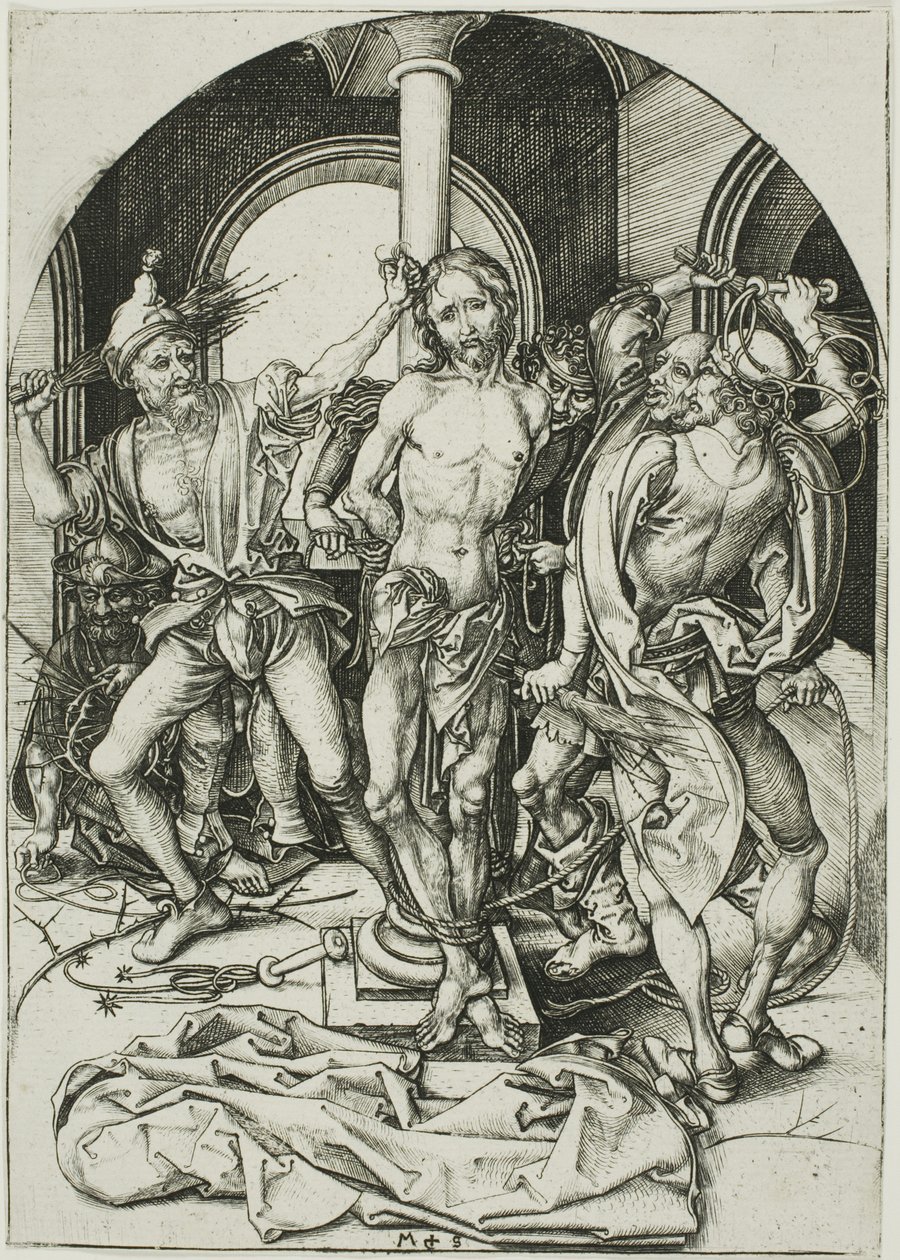 The Passion'dan Kırbaçlanma by Martin Schongauer