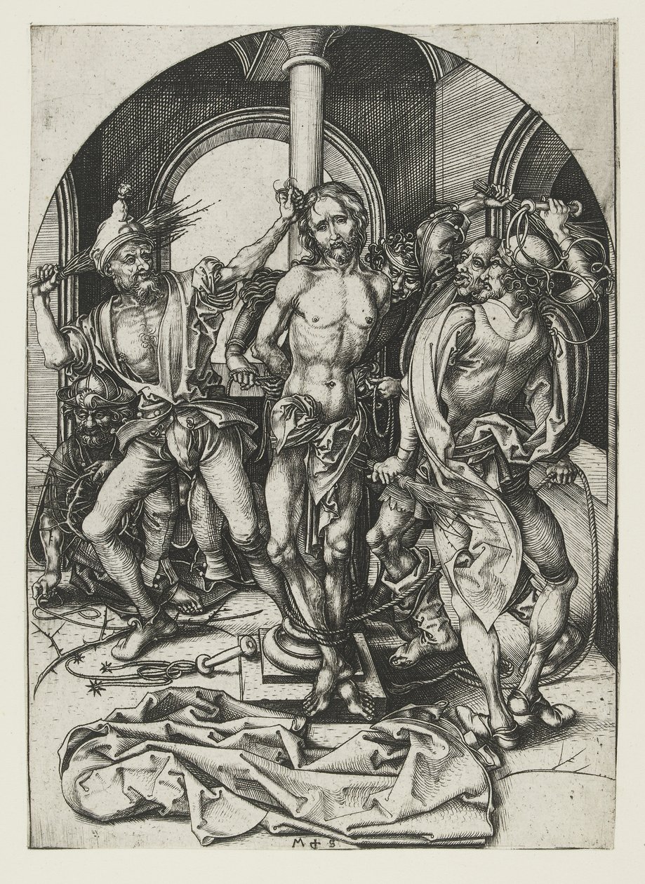 Flagellation, 15. yüzyılın sonlarında by Martin Schongauer